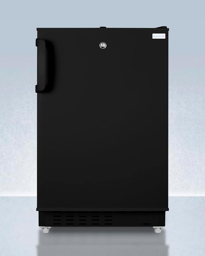 ACCUCOLD 20" Refrigerator - Freezer, Built-in, Undercounter, Breakroom, General Purpose, 2.68 cu.ft. Capacity, ADA Compliant, Black - ADA302BRFZLHD (Left Handed Door Swing)