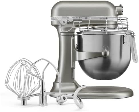 KitchenAid KSMC895CU 8-Quart Commercial Countertop Mixer with Bowl Guard, 10-Speed, Gear-Driven, Contour Silver
