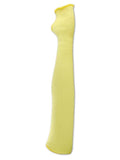 MAGID KEVCOT24TS CutMaster Para-aramid Blended Knit Sleeves with Thumb Slot (1 Sleeve),Yellow