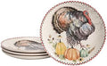Bico Blessing Season Salad Plates Set of 4, 8.75 Inch Ceramic Dessert Plates for Salad, Appetizer, Side Dishes, Microwave and Dishwasher Safe, Gift for Housewarming and Thanksgiving