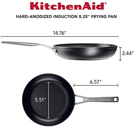 KitchenAid Hard-Anodized Induction Nonstick Frying Pan, 8.25-Inch, Black