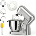 6in1 Stand Mixer with 6.5 Quart Bowl, 660W 10+p Speeds Kitchen Food Mixer Tilt-Head Bread Dough and Cake Mixers for Home Daily (Sliver)