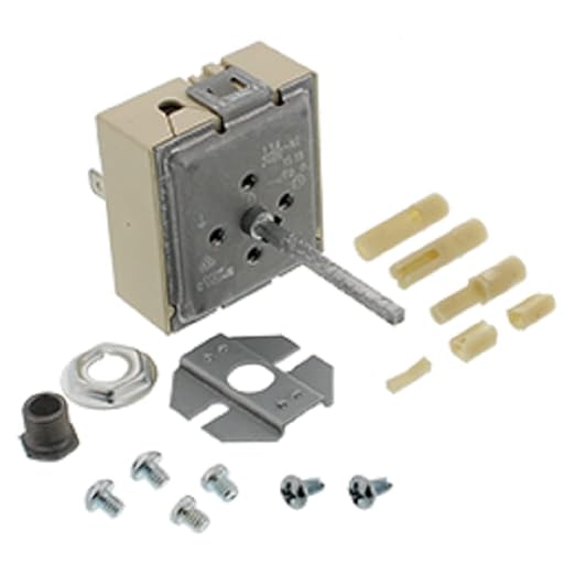 Infinite Burner Switch Kit, 240V, 13A, Voltage Sensing Type, Compatible With GE, Electrolux, Whirlpool, & Maytag Electric Range WB21X5243 Fits Model# (RS6, RF3, RJE, KEC, KED, CED, CEL, CEX, FEP, KER)