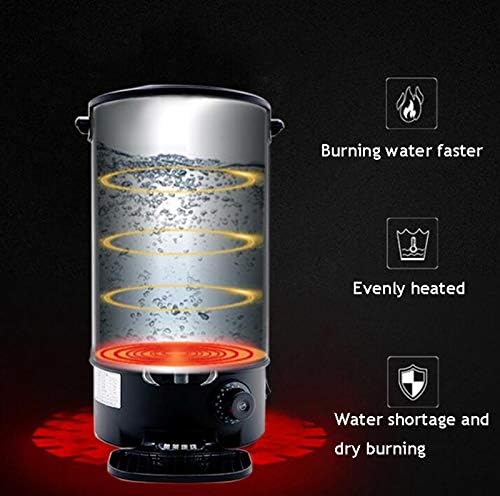 INTBUYING Stainless Steel Large Capacity Commercial Office Kitchen Hot Water Dispense Boiler Instant Boiling Machine Heater Electric Kettle Temperature Control for Coffee Tea with Faucet Tap-9.7L