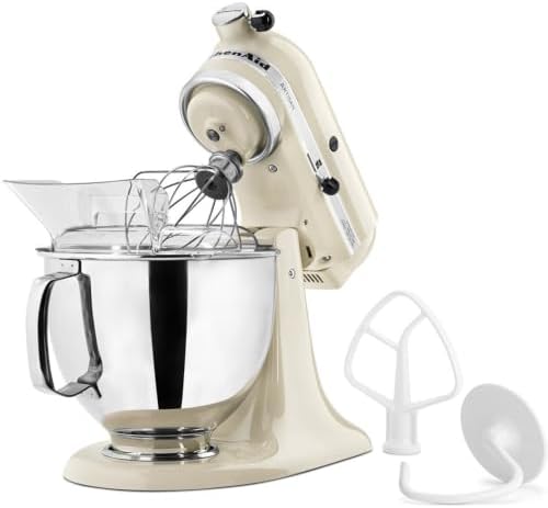 KitchenAid Artisan 5-Quart Tilt-Head Stand Mixer in Almond Cream Bundle