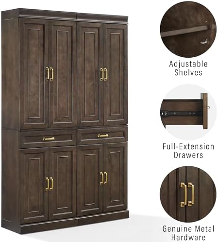Crosley Furniture Stanton 2-Piece Pantry Storage Cabinet Set
