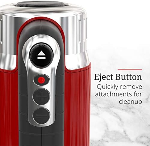 Russell Hobbs MX3100RDR Retro Style Hand Mixer, 4 Speeds + Turbo Boost, Red