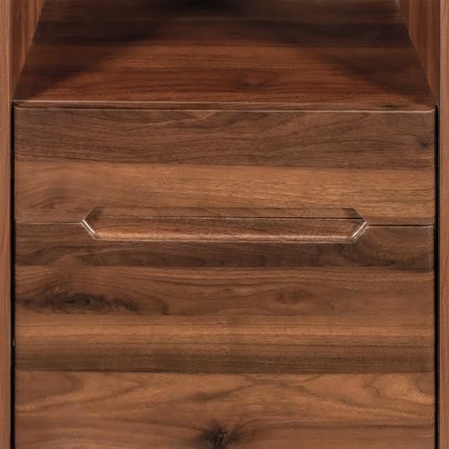 KEIKI 70.87" Tall Kitchen Pantry Storage Cabinet with Countertop, Glass Doors, Drawers, Microwave Stand and Shelves, Freestanding Wood Hutch Food Pantries Buffet Cupboard for Coffee Bar, Dining Room
