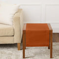 Solino Home Cotton Linen Table Runner Cinnamon Hemstitch, 14 x 36 in