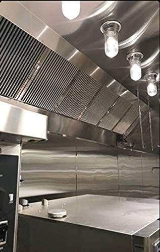 Stainless Steel Commercial Exhaust Only Hood and Rooftop Exhaust Fan System - Includes Hood, Fan, and Roof Curb (7' Wall Exhaust)