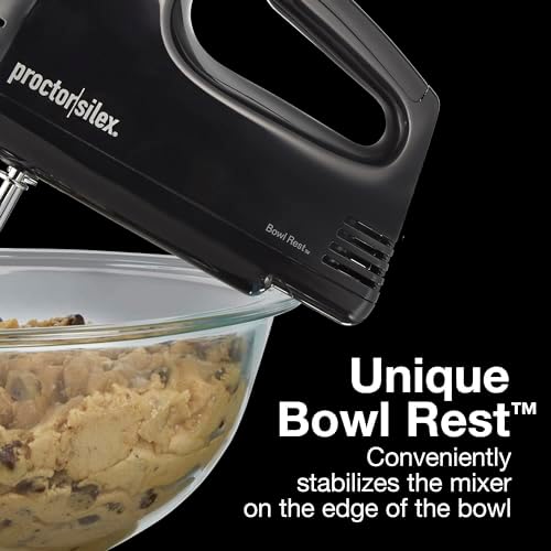 Proctor Silex Easy Mix 5-Speed Electric Hand Mixer with Bowl Rest