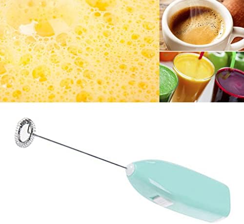 Cordless Electric Hand Mixer, Lightweight Battery Powered Fast Mixing Tool for Home Cafe Plastic Metal Blue 20.3cm 1 Pack