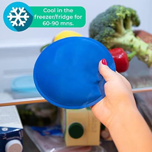 Gel Ice Packs Reusable Round - 2 Pcs 5.5" Ice Packs for Injuries, Wisdom Teeth, Breastfeeding, Mastectomy Recovery, Warm & Cold Compress for Cyst, Sinus Headaches Physical Cooling
