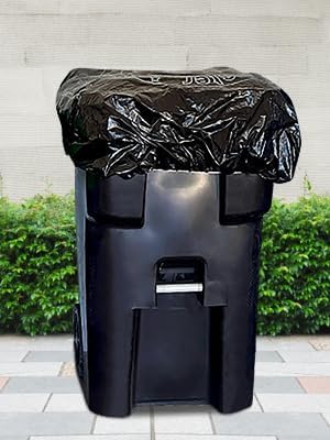 Trash Can Cover Odor Eliminating Bag with Elastic Rubber Band Lemon Scented Durable Chemical Free 64 Gallon 1 Pack