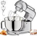 Camic 7.45 QT Tilt-Head Stand Mixer, Electric Mixer for Baking (Silver)