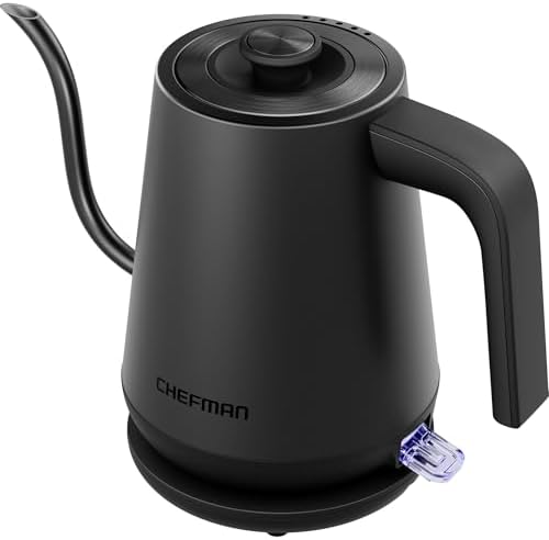Chefman Gooseneck Electric Kettle, 0.8L Pour Over, Black by Chefman