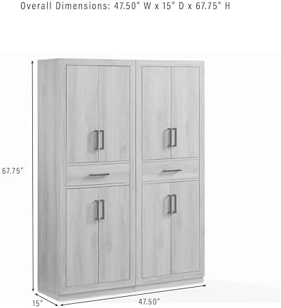 Crosley Furniture Isla 2-Piece Pantry Storage Cabinet Set
