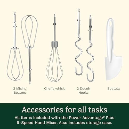Cuisinart Electric Hand Mixer, 9 Speeds, Extra Long Beaters, 220W