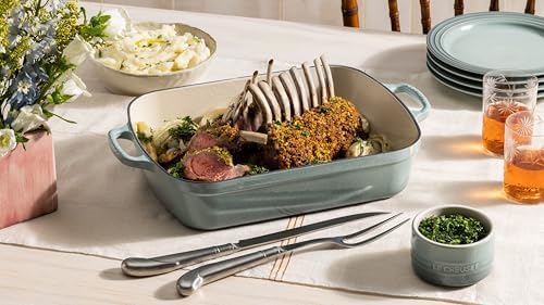 Le Creuset Enameled Cast Iron Rectangular Roaster, 5.25 qt., Sea Salt