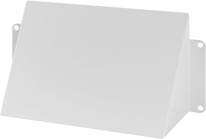 5.5" x 3" White Galvanized Steel Vent Cover - Duct Exhaust/Inlet Rain Deflector - Weatherproof Guard for Open Ventilation Systems - Indoor/Outdoor Vent Hood - Air Vent Grille Protection Roof
