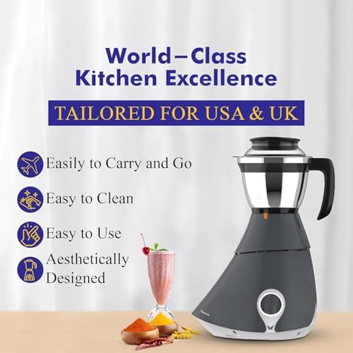 Butterfly Matchless Mixer Grinder 4J, 110 V, Grey, 550 Watts