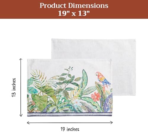 Maison d' Hermine Placemats Set of 4 Reusable 100% Combed Cotton (13"x19")