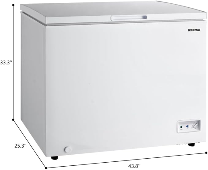 FRIGIDAIRE 10 Cubic Foot Chest Freezer, 10 cu ft, White
