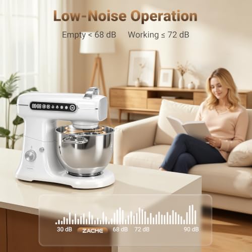 ZACME 8.5QT Commercial Stand Mixer 1000W with Aluminum Die Casting Meets the Standard of NSF/ANSI 8-2023, 11 Speeds Electric Stand Mixer, Tilt-Head Dough Mixer with Bowl, Dough Hook, Whisk and Beater