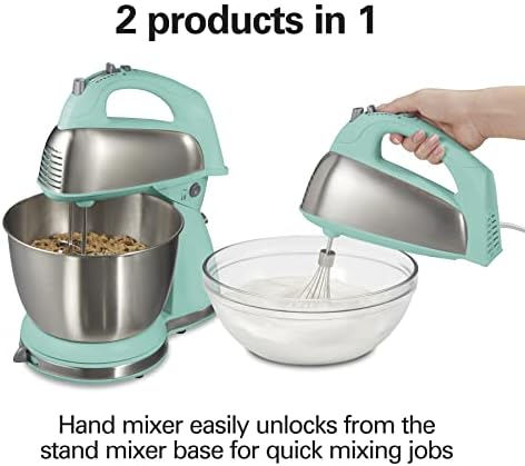 Hamilton Beach Classic Electric 4 Qt Stand Mixer & Hand Mixer With 6 Speeds