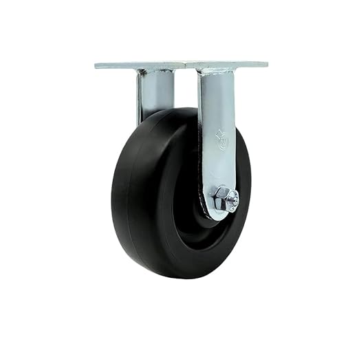 Service Caster Brand Replacement Caster for Uline Caster H-3322R - Rigid Top Plate Caster with 6 Inch Polyolefin Wheel - Heavy Duty Replacement Caster - Fits Platform, U-Boat and Panel Trucks H-2667