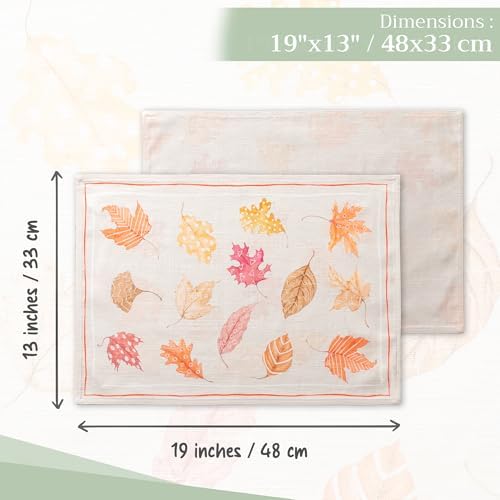 Maison d' Hermine Placemats Set of 4 Reusable 100% Cotton (13"x19")