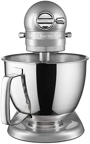 Kitchenaid Artisan Mini Plus 3.5-Qt. Tilt-Head Stand Mixer with Flex Edge Beater and 3-Piece Pasta Roller & Cutter Set Attachment, Silver