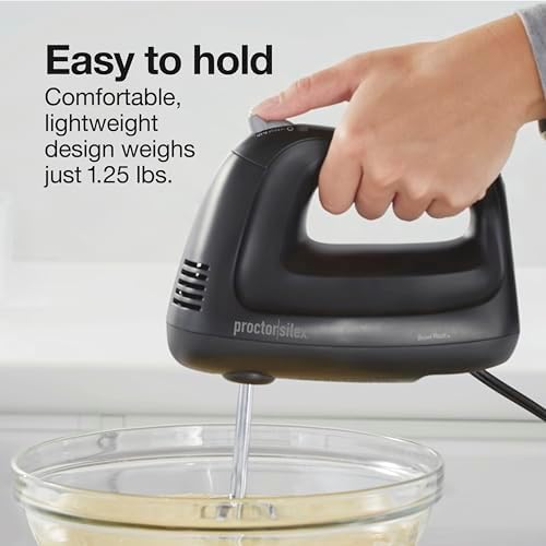 Proctor Silex Easy Mix 5-Speed Electric Hand Mixer with Bowl Rest