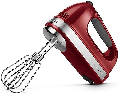 KitchenAid 9 Speed Hand Mixer w/Accessories, KHM926, Empire Red