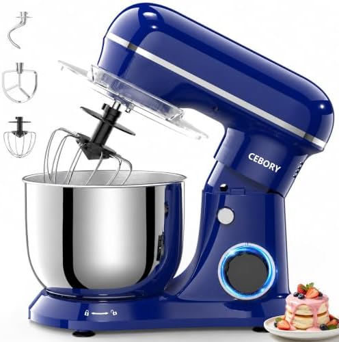 CEBORY Stand Mixer, 4QT 10+P-Speed Electric Kitchen Mixer with Bowl