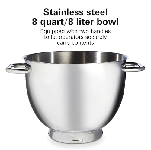 Hamilton Beach Commercial CPM800 8 Quart Stand Mixer, Die-Cast Aluminum, Black