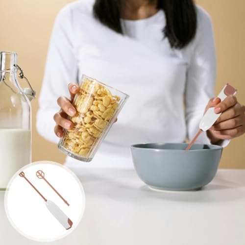 Garneck Small Electric Mixer Stirrer Handheld Drink Blender 2xaa Battery Extendable Design