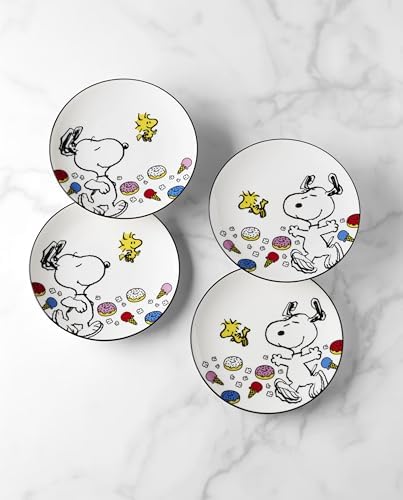 Lenox Chef Snoopy 4-Piece Accent Plates, Appetizer Plate Set for 4 - Image 2