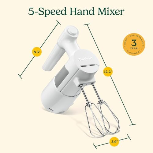 Cuisinart 5 Speed Hand Mixer, HM-150, Yellow