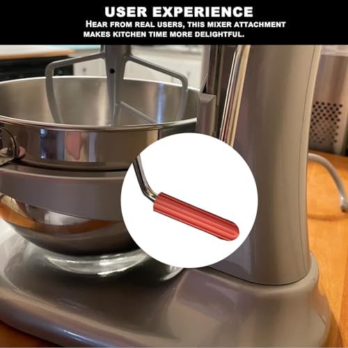 Stand Mixer Handle for KitchenAid Stand Mixers – Compatible with Pro 5 Plus, Mixer Accessory with Comfy Grip for Enhanced Stability and Convenience (Red)