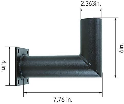 LED ENERGY PLUS - Degree Wall Mount L Shape Bracket for Slip Fit Lights (2 3/8inch), Adjustable Wall Bracket Angle, Right Angle Tenon Adapter (1 Pack)