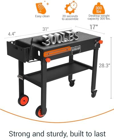 Grill Table and Grill Cover Fit Blackstone Griddle 22” or 17” and stand
