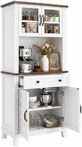 Garvee 72 in Tall Kitchen Pantry Cabinet, White