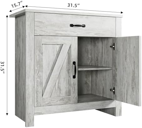 GAOMON Kitchen Pantry Storage Cabinet with Microwave Stand, Freestanding Hutch Cabinet with Buffet Cupboard, Tall Kitchen Cabinets with Adjustable Shelves for Kitchen, Dining Room