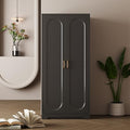 UNICOLY 60" Kitchen Pantry Cabinet, Metal Storage Cabinet with Doors and Adjustable Shelves, Tall Steel Cabinets for Kitchen, Living Room, Dining Room, Assembly Required, Black