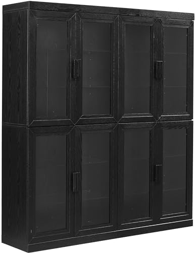 Crosley Furniture Essen 2-Piece Glass Door Pantry Storage Cabinet Set