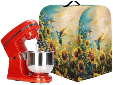Hummingbird Flower Mixer Cover for 4.5-5 Qt Stand Mixer Kitchen Counter Food Processor Covers Dust Protection Stand Coffee Maker Cover