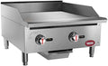 Kratos 24" Wide Commercial Countertop Griddle, Gas Hot Plate for Restaurants, Manual Controls, 2 Independent Burners, Powerful 60,000 BTU Output (29Y-004)