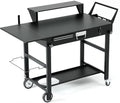 Grill Cart for Blackstone 22 Inch Griddle, 31" Tall Foldable Outdoor Griddle Table with Wheels, BBQ Prep Station with Side Shelf, Bar Top Shelf & Lower Storage