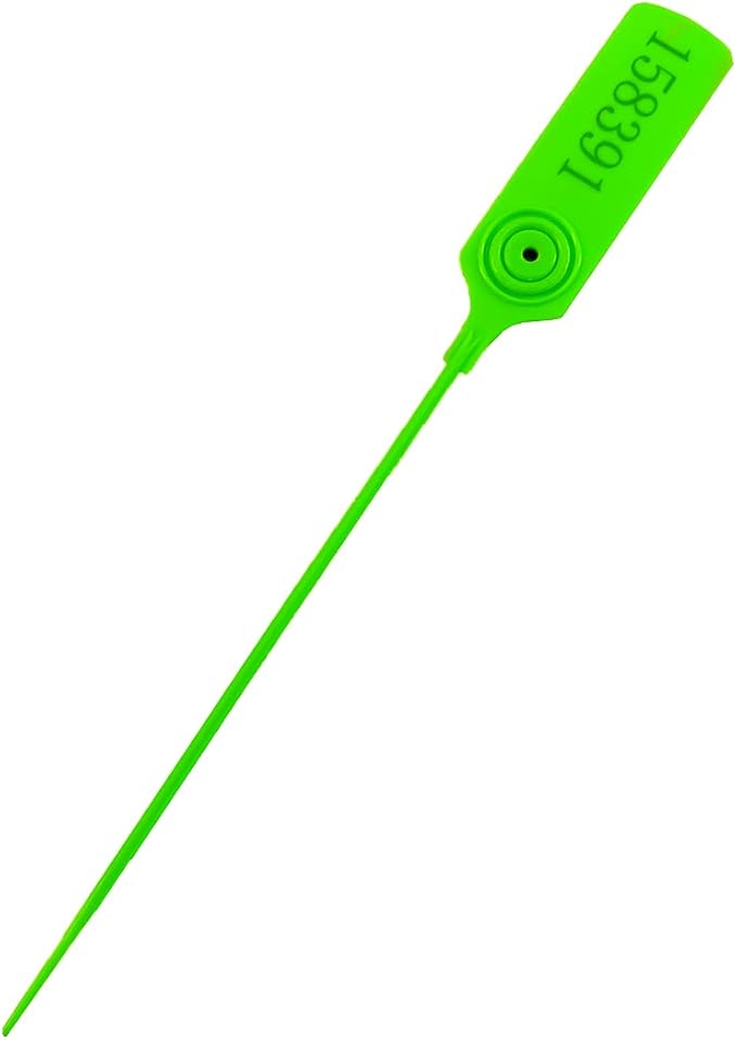 Pull-tite Security Seal Tamper Resistant Tags Plastic Padlock Sign Ties Numbered Green 100 Pieces